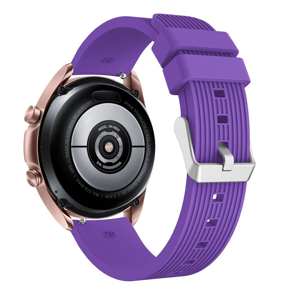 Rigtigt pænt Samsung Galaxy Watch 3 (41mm) Silikone Rem - Lilla#serie_9