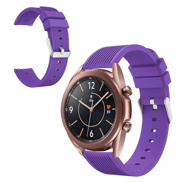 Rigtigt pænt Samsung Galaxy Watch 3 (41mm) Silikone Rem - Lilla#serie_9