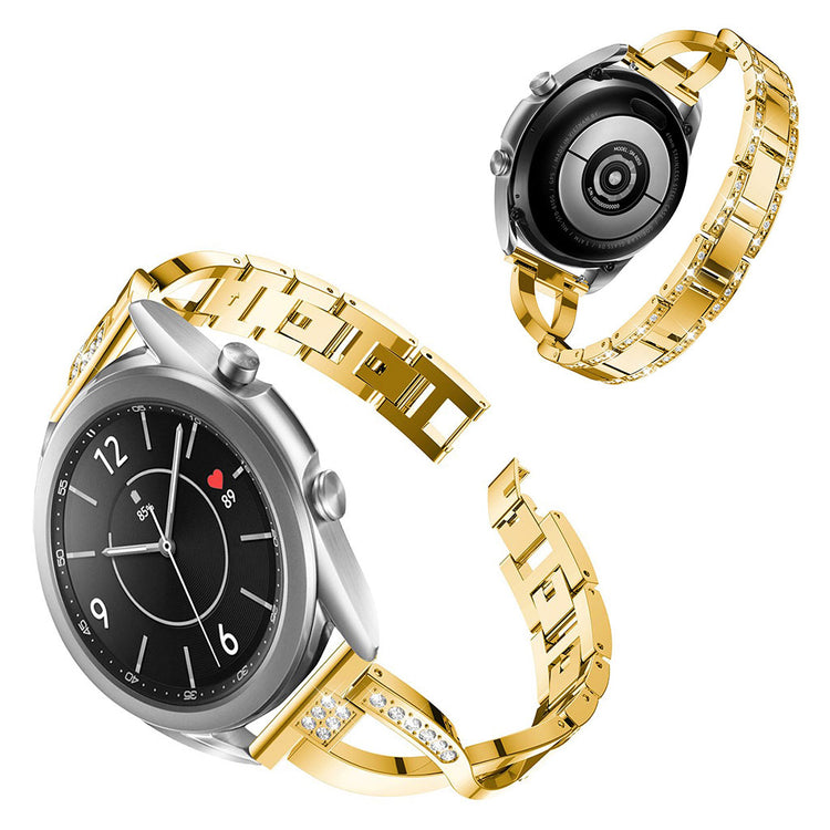 Yndigt Samsung Galaxy Watch 3 (41mm) Metal og Rhinsten Rem - Guld#serie_2