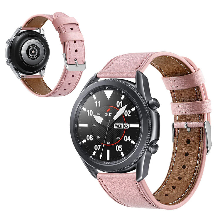 Meget godt Samsung Galaxy Watch 3 (41mm) Ægte læder Rem - Pink#serie_3