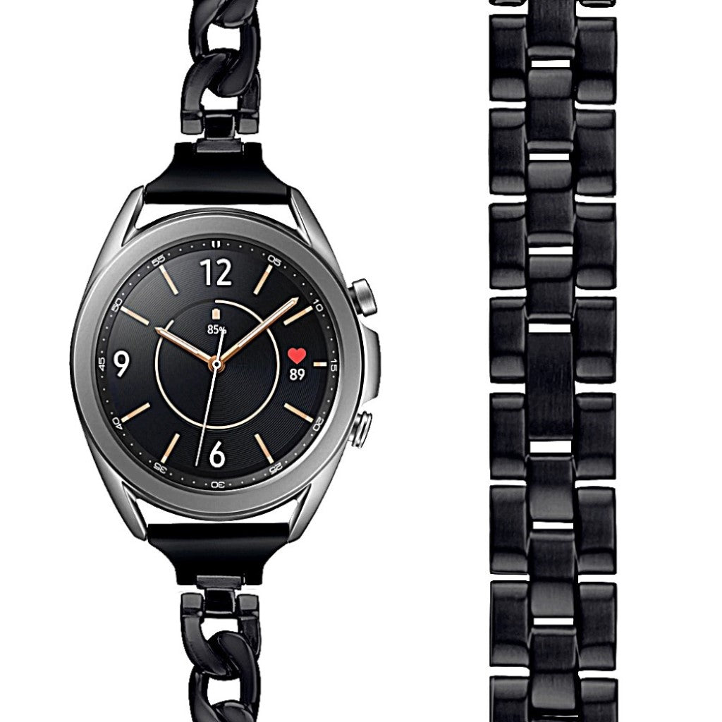 Fremragende Samsung Galaxy Watch 3 (41mm) Metal Rem - Sort#serie_1
