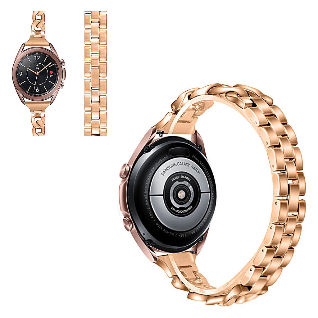 Fremragende Samsung Galaxy Watch 3 (41mm) Metal Rem - Guld#serie_4