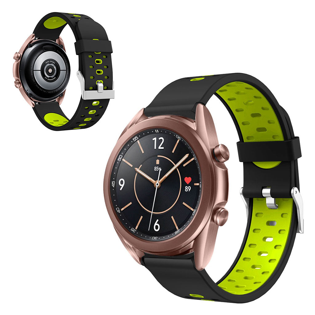 Smuk Samsung Galaxy Watch 3 (41mm) Silikone Rem - Sort#serie_10