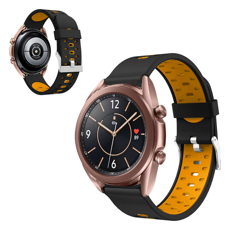 Smuk Samsung Galaxy Watch 3 (41mm) Silikone Rem - Sort#serie_2