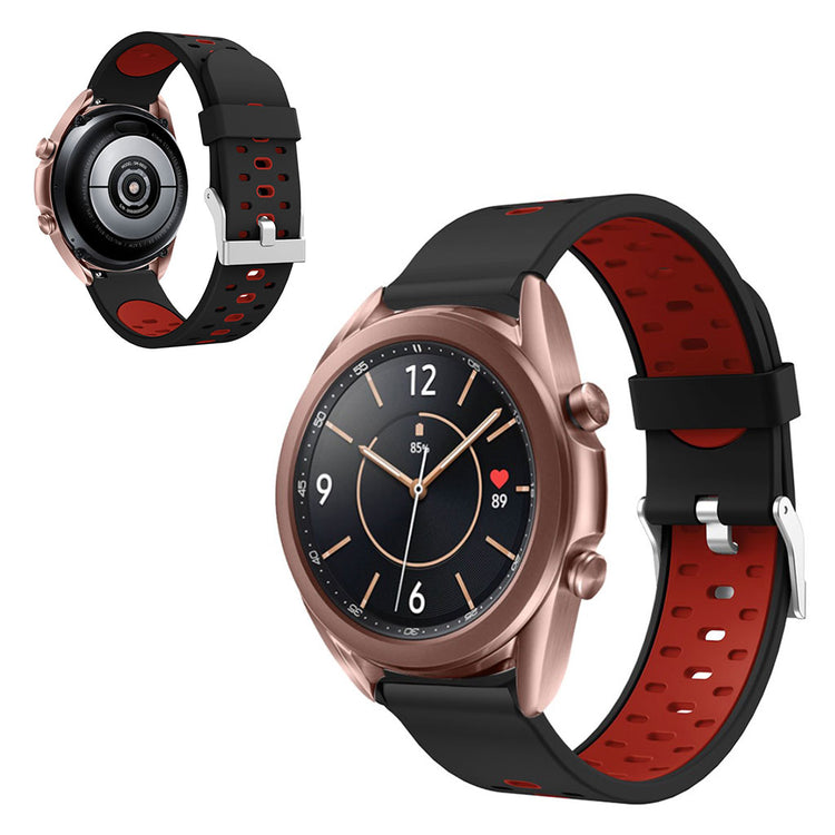 Smuk Samsung Galaxy Watch 3 (41mm) Silikone Rem - Sort#serie_4