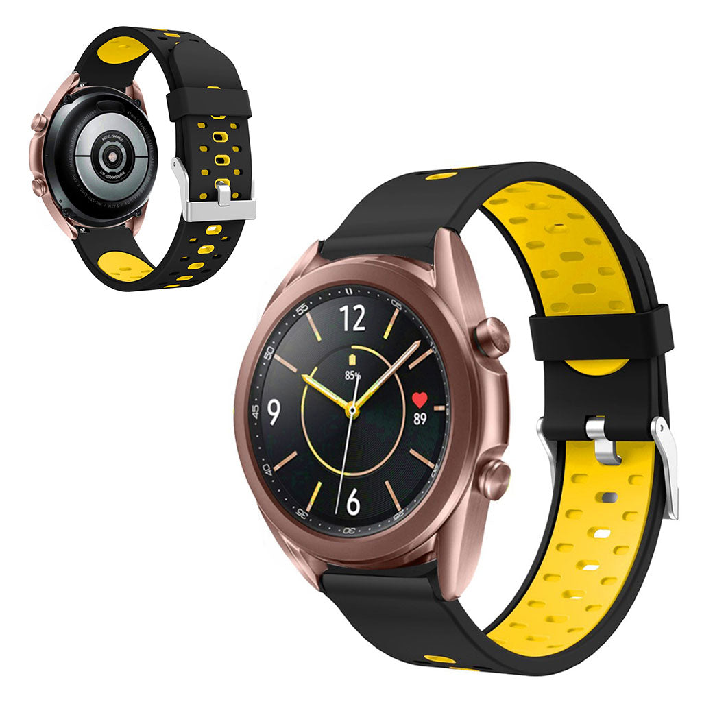 Smuk Samsung Galaxy Watch 3 (41mm) Silikone Rem - Sort#serie_5