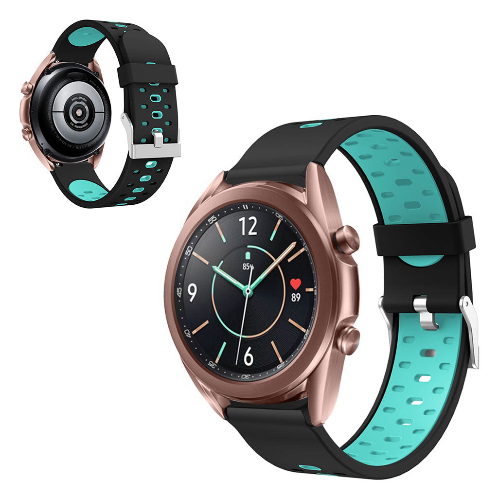 Smuk Samsung Galaxy Watch 3 (41mm) Silikone Rem - Sort#serie_7