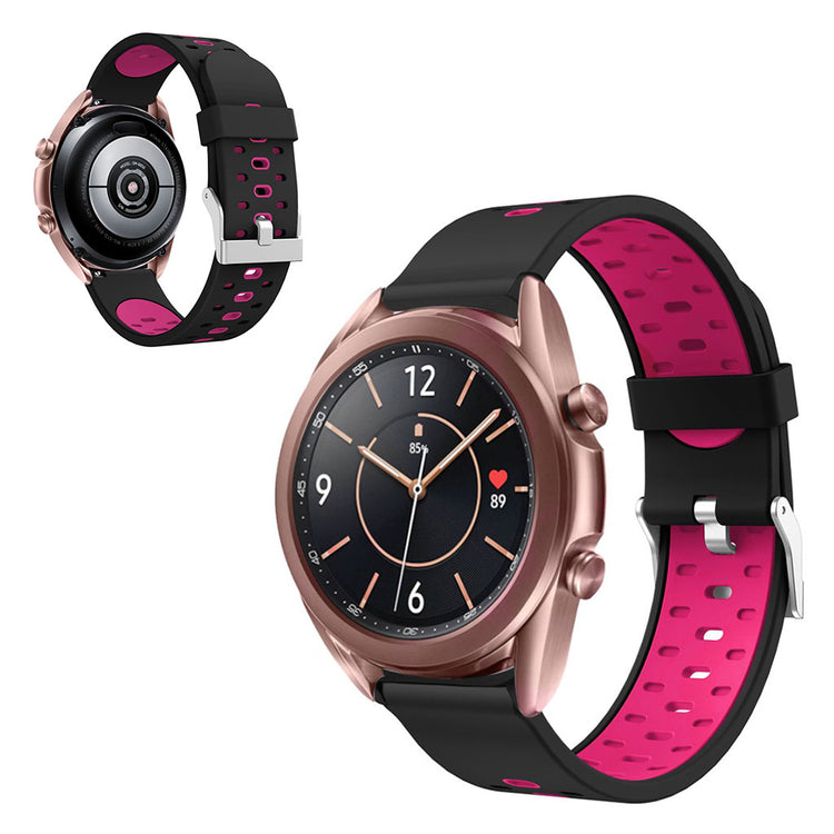 Smuk Samsung Galaxy Watch 3 (41mm) Silikone Rem - Sort#serie_8
