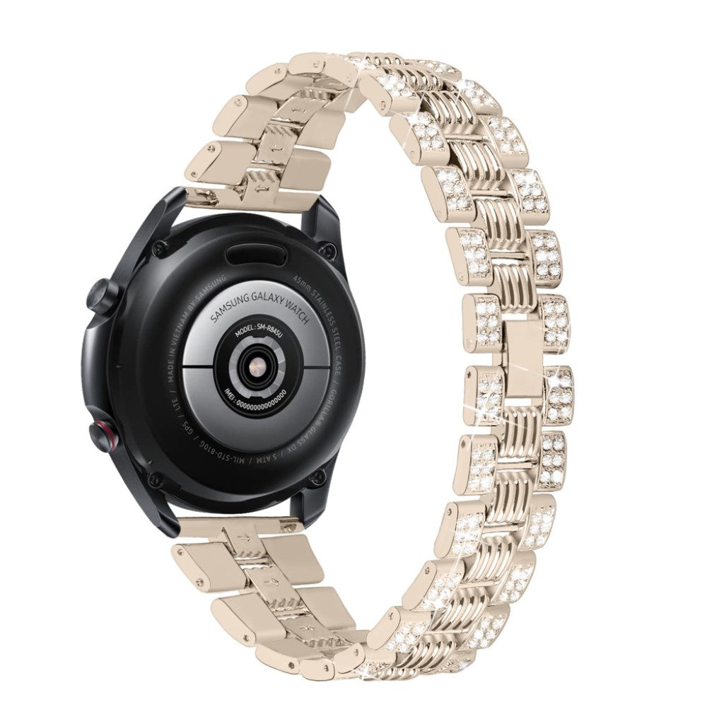 Sejt Samsung Galaxy Watch 3 (41mm) Metal og Rhinsten Rem - Guld#serie_2