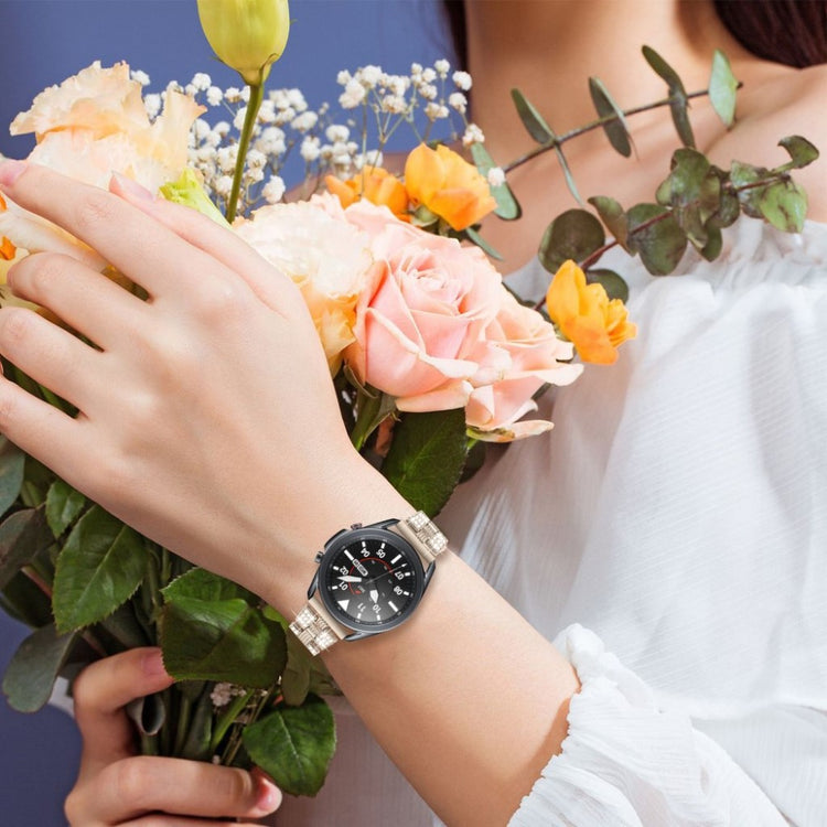 Sejt Samsung Galaxy Watch 3 (41mm) Metal og Rhinsten Rem - Guld#serie_2