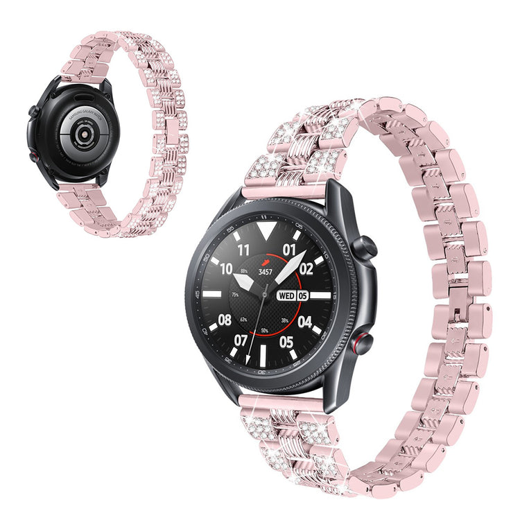 Sejt Samsung Galaxy Watch 3 (41mm) Metal og Rhinsten Rem - Pink#serie_3