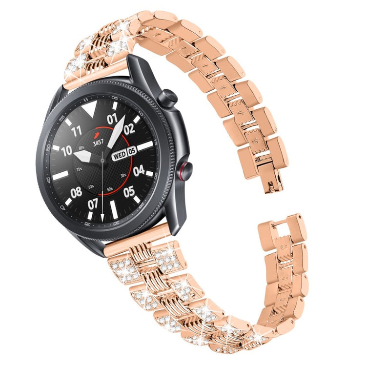 Sejt Samsung Galaxy Watch 3 (41mm) Metal og Rhinsten Rem - Pink#serie_4