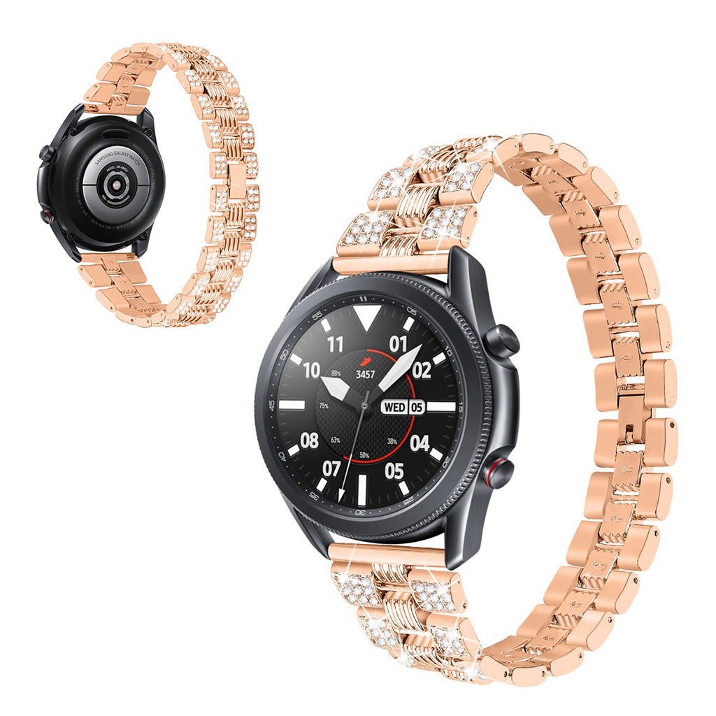 Sejt Samsung Galaxy Watch 3 (41mm) Metal og Rhinsten Rem - Pink#serie_4