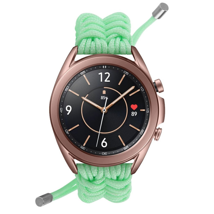 Rigtigt flot Samsung Galaxy Watch 3 (41mm) Nylon Rem - Grøn#serie_1