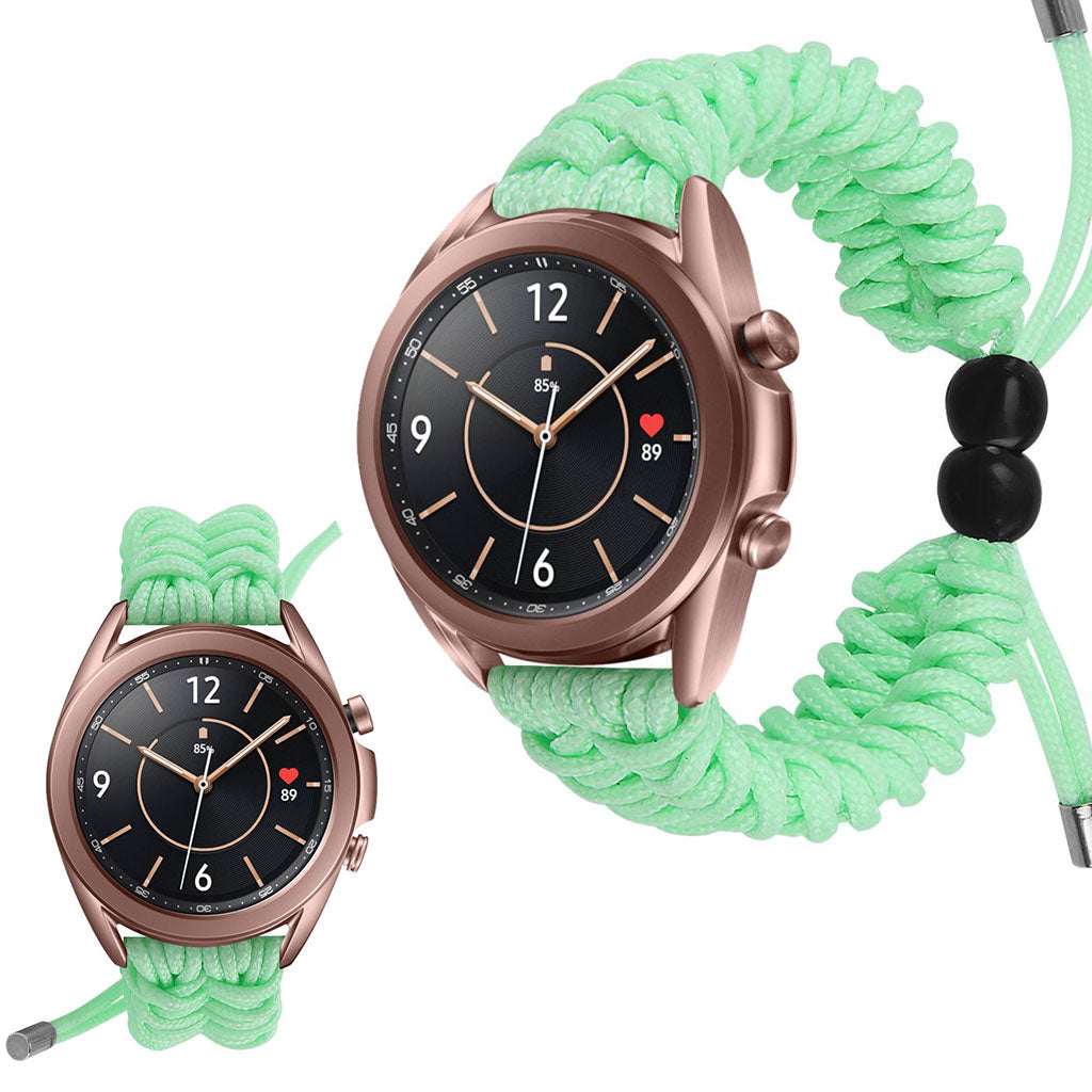 Rigtigt flot Samsung Galaxy Watch 3 (41mm) Nylon Rem - Grøn#serie_1
