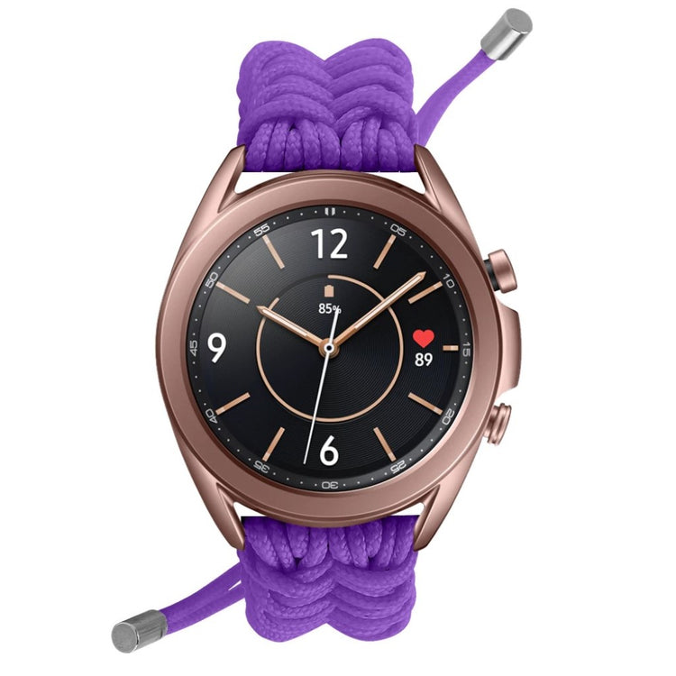 Rigtigt flot Samsung Galaxy Watch 3 (41mm) Nylon Rem - Lilla#serie_10