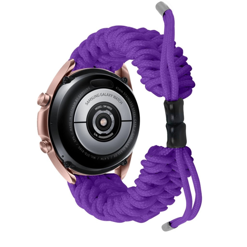 Rigtigt flot Samsung Galaxy Watch 3 (41mm) Nylon Rem - Lilla#serie_10