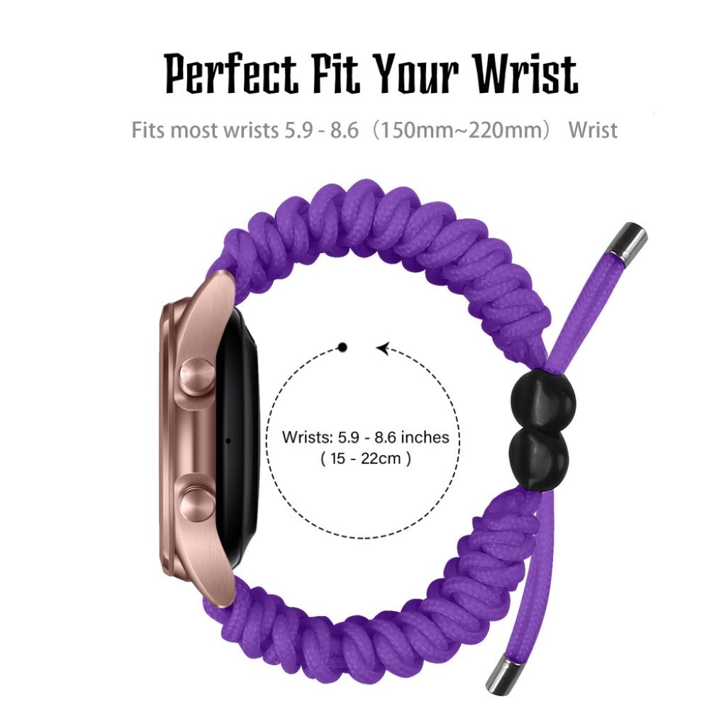 Rigtigt flot Samsung Galaxy Watch 3 (41mm) Nylon Rem - Lilla#serie_10