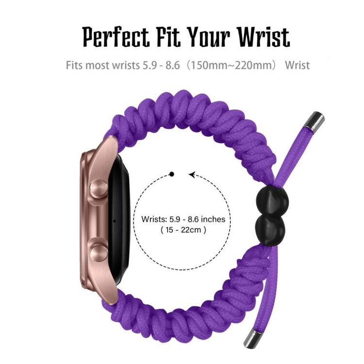 Rigtigt flot Samsung Galaxy Watch 3 (41mm) Nylon Rem - Lilla#serie_10