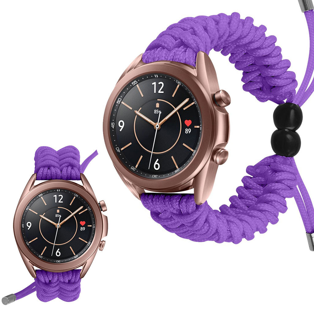 Rigtigt flot Samsung Galaxy Watch 3 (41mm) Nylon Rem - Lilla#serie_10