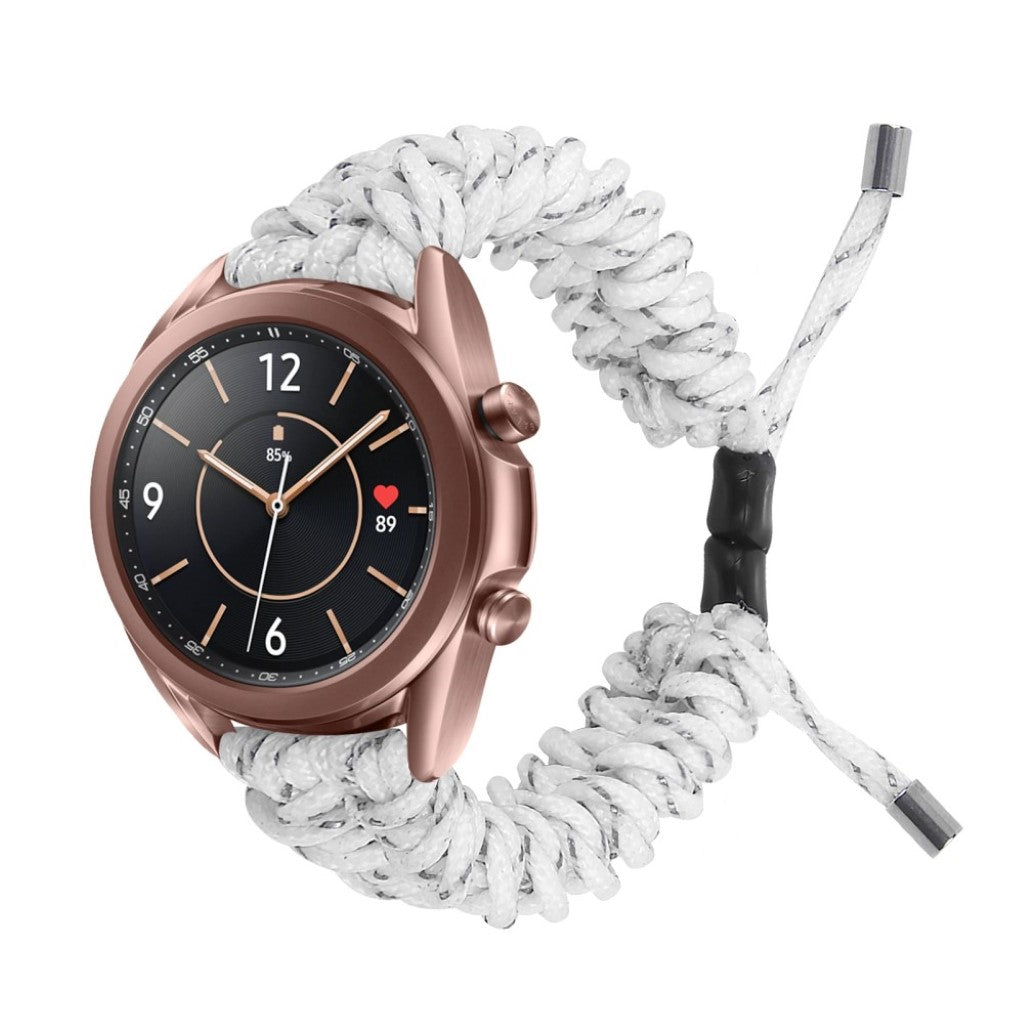 Rigtigt flot Samsung Galaxy Watch 3 (41mm) Nylon Rem - Hvid#serie_2