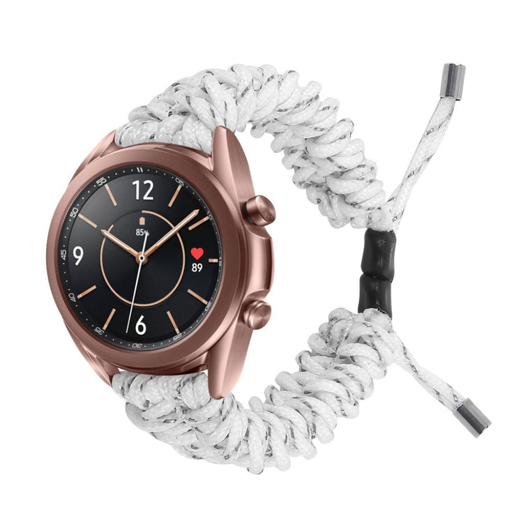 Rigtigt flot Samsung Galaxy Watch 3 (41mm) Nylon Rem - Hvid#serie_2