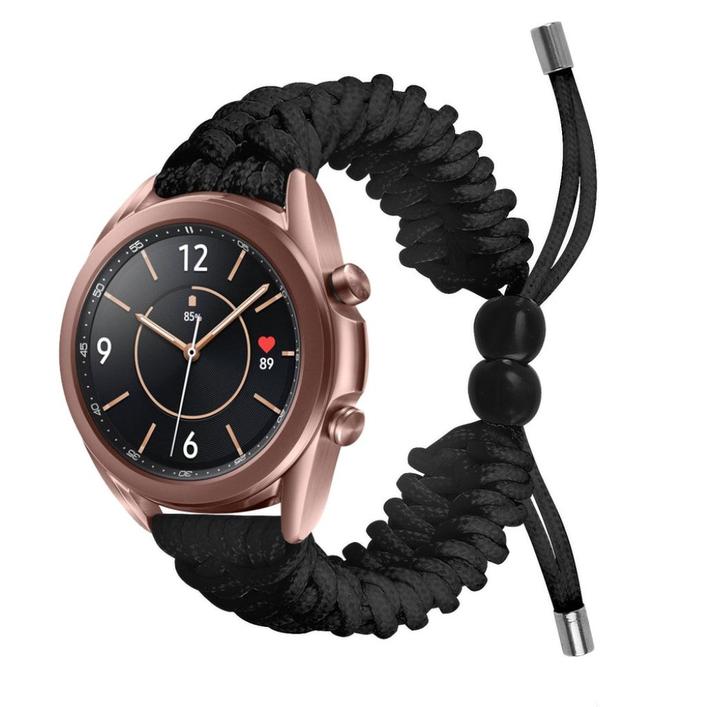 Rigtigt flot Samsung Galaxy Watch 3 (41mm) Nylon Rem - Sort#serie_3