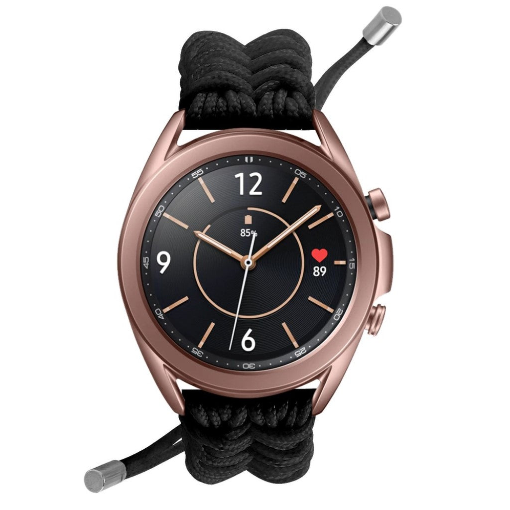 Rigtigt flot Samsung Galaxy Watch 3 (41mm) Nylon Rem - Sort#serie_3