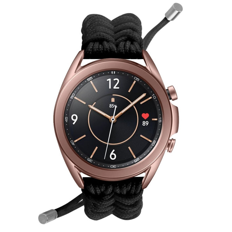 Rigtigt flot Samsung Galaxy Watch 3 (41mm) Nylon Rem - Sort#serie_3