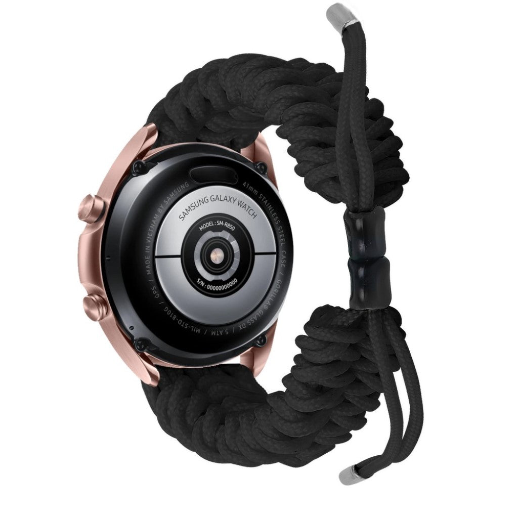 Rigtigt flot Samsung Galaxy Watch 3 (41mm) Nylon Rem - Sort#serie_3