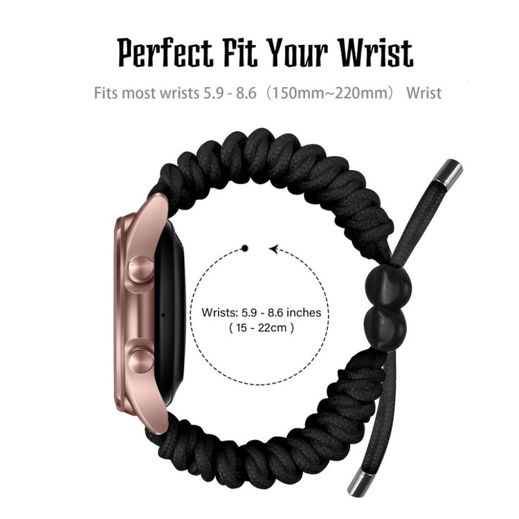 Rigtigt flot Samsung Galaxy Watch 3 (41mm) Nylon Rem - Sort#serie_3
