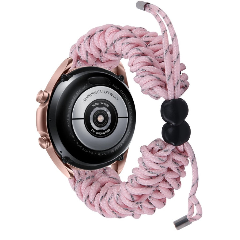 Rigtigt flot Samsung Galaxy Watch 3 (41mm) Nylon Rem - Pink#serie_4