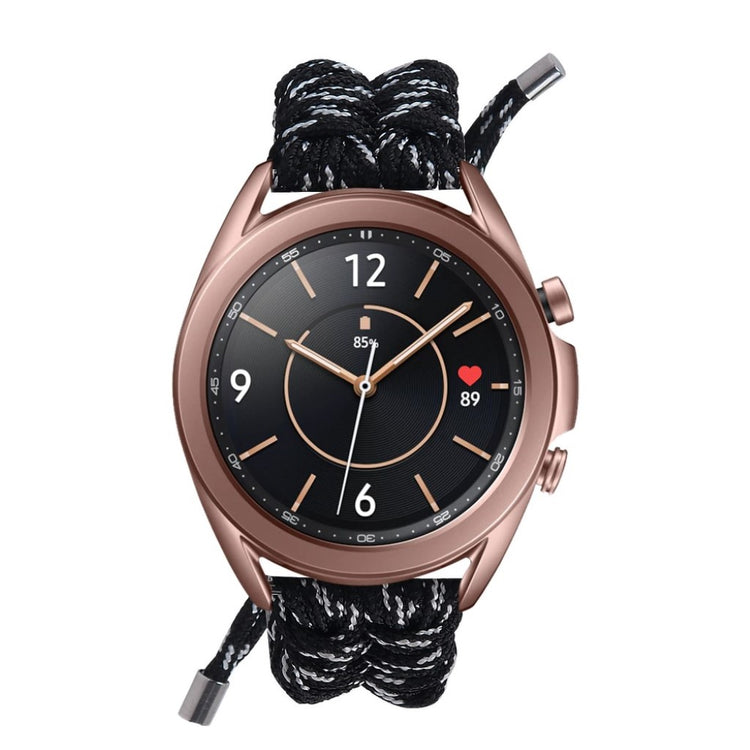 Rigtigt flot Samsung Galaxy Watch 3 (41mm) Nylon Rem - Sort#serie_5