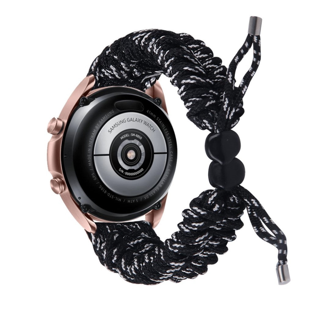 Rigtigt flot Samsung Galaxy Watch 3 (41mm) Nylon Rem - Sort#serie_5
