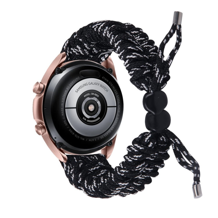 Rigtigt flot Samsung Galaxy Watch 3 (41mm) Nylon Rem - Sort#serie_5