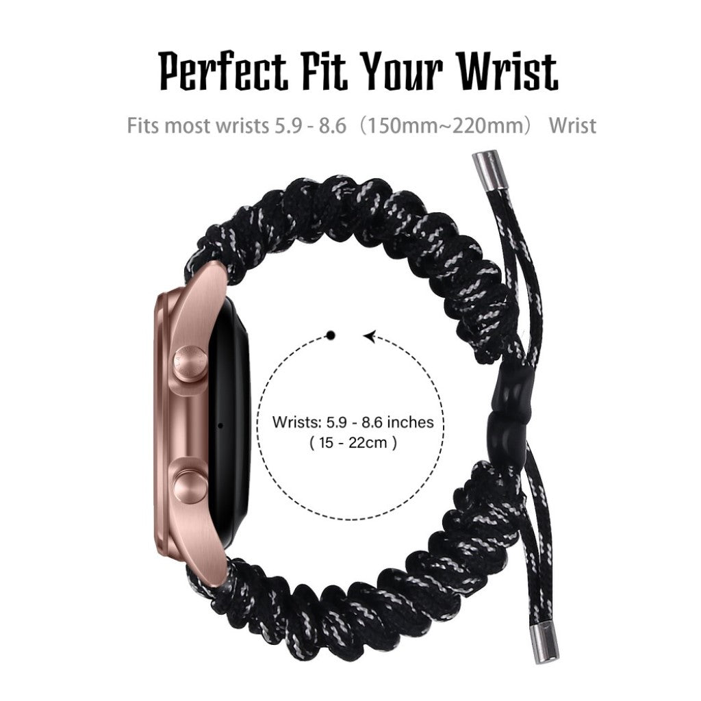 Rigtigt flot Samsung Galaxy Watch 3 (41mm) Nylon Rem - Sort#serie_5