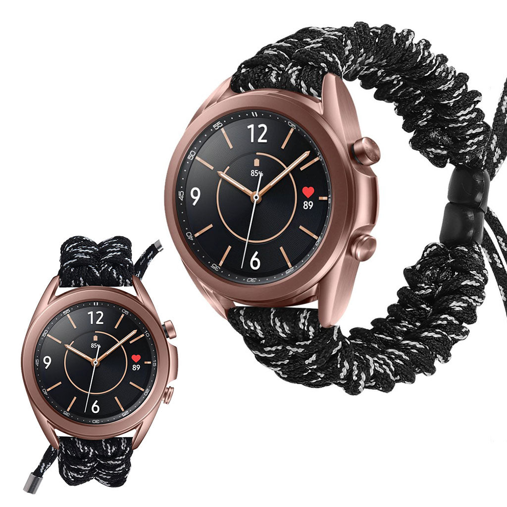 Rigtigt flot Samsung Galaxy Watch 3 (41mm) Nylon Rem - Sort#serie_5