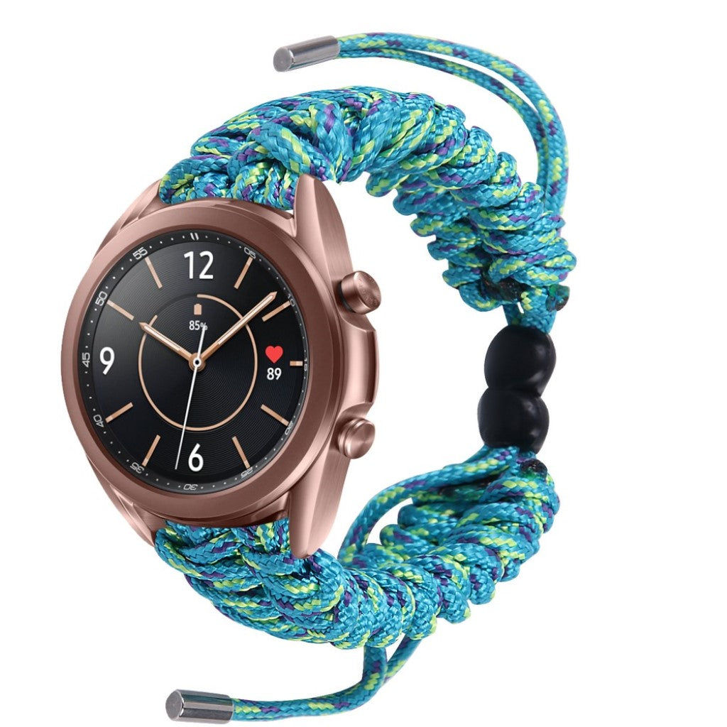 Rigtigt flot Samsung Galaxy Watch 3 (41mm) Nylon Rem - Blå#serie_6