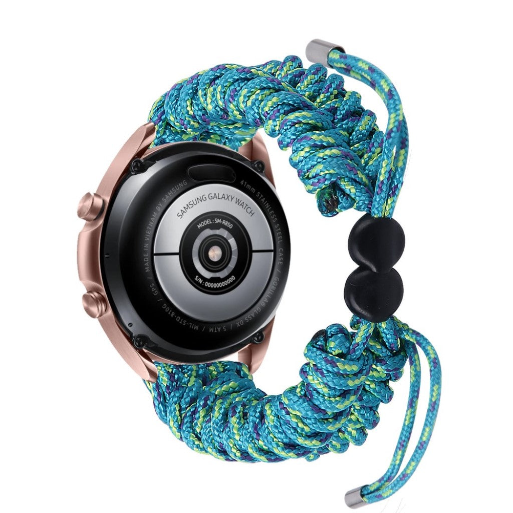 Rigtigt flot Samsung Galaxy Watch 3 (41mm) Nylon Rem - Blå#serie_6