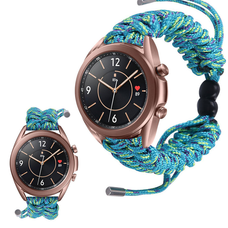 Rigtigt flot Samsung Galaxy Watch 3 (41mm) Nylon Rem - Blå#serie_6