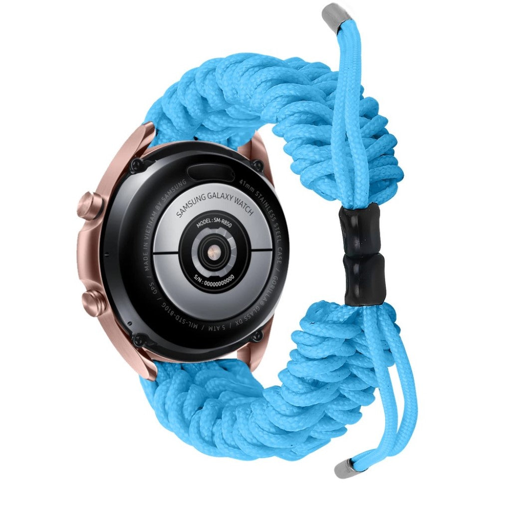 Rigtigt flot Samsung Galaxy Watch 3 (41mm) Nylon Rem - Blå#serie_8
