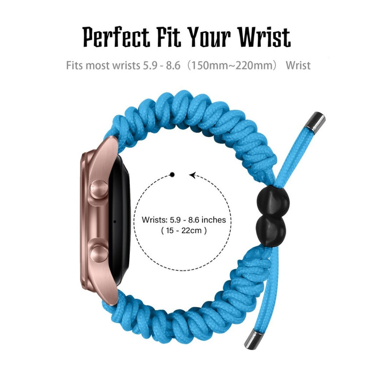Rigtigt flot Samsung Galaxy Watch 3 (41mm) Nylon Rem - Blå#serie_8