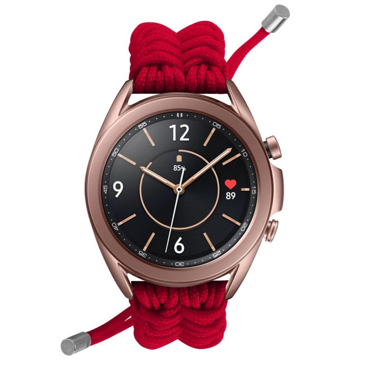 Rigtigt flot Samsung Galaxy Watch 3 (41mm) Nylon Rem - Rød#serie_9