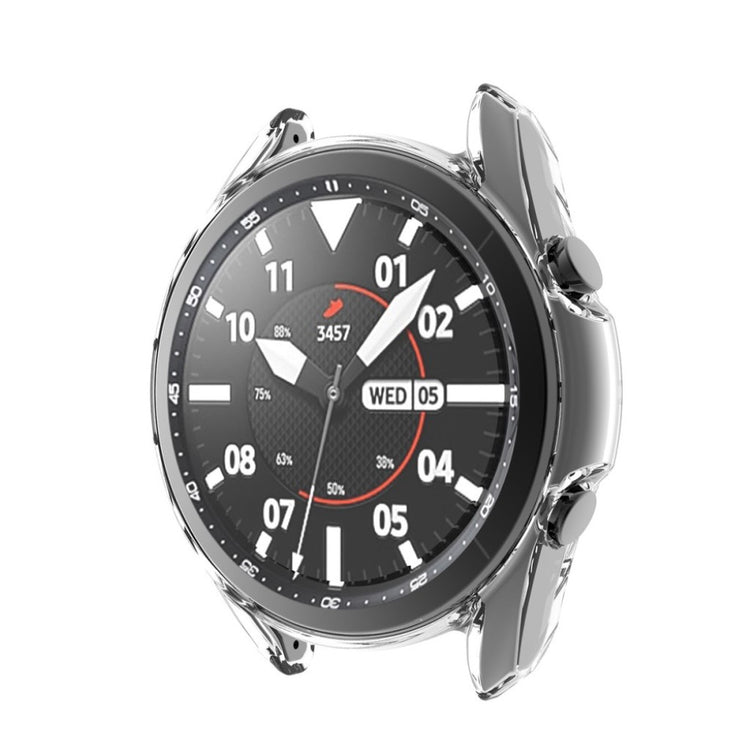Rigtigt Fint Samsung Galaxy Watch 3 (41mm) Cover med Skærmbeskytter i Plastik og Hærdet Glas - Gennemsigtig#serie_028