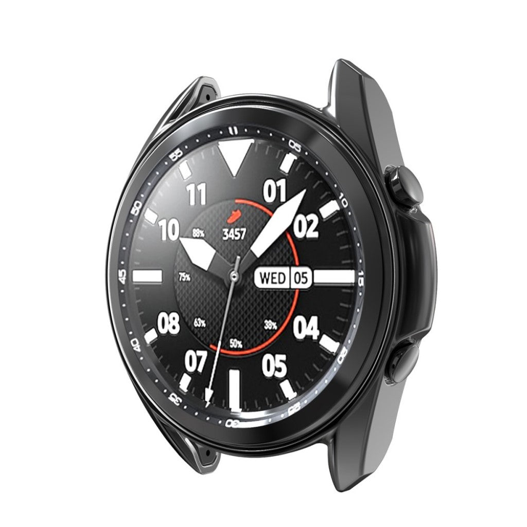 Vildt Flot Samsung Galaxy Watch 3 (41mm) Cover med Skærmbeskytter i Plastik og Hærdet Glas - Sølv#serie_1