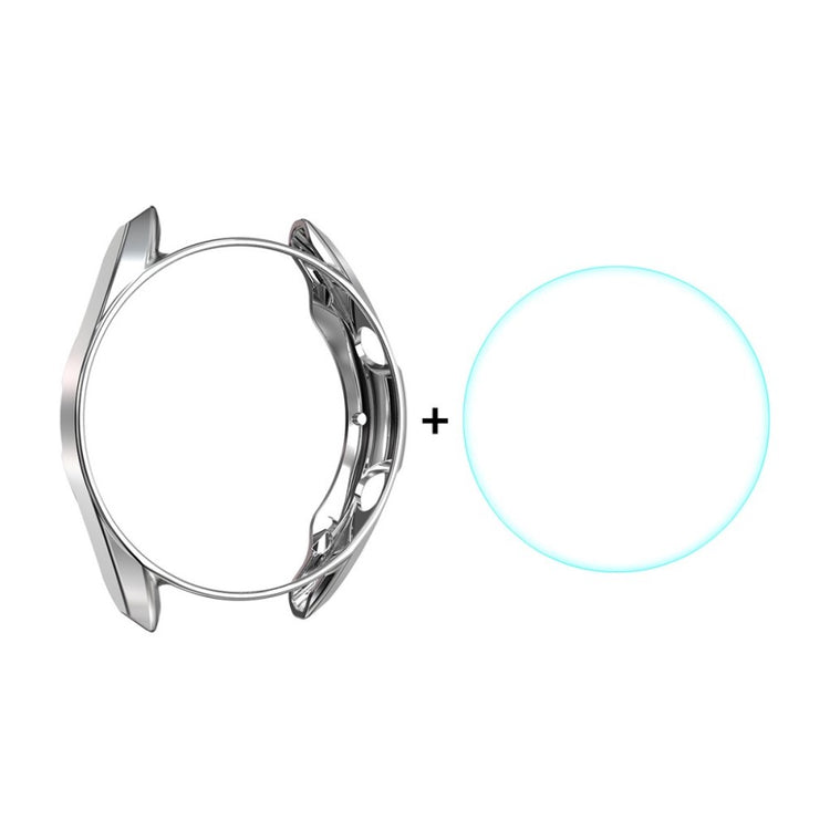Vildt Flot Samsung Galaxy Watch 3 (41mm) Cover med Skærmbeskytter i Plastik og Hærdet Glas - Sølv#serie_2