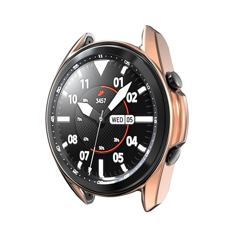Vildt Flot Samsung Galaxy Watch 3 (41mm) Cover med Skærmbeskytter i Plastik og Hærdet Glas - Guld#serie_3