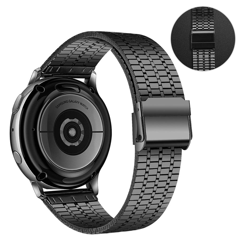  Samsung Galaxy Watch 3 (41mm) / Samsung Galaxy Watch (42mm) Metal Rem - Sort#serie_1