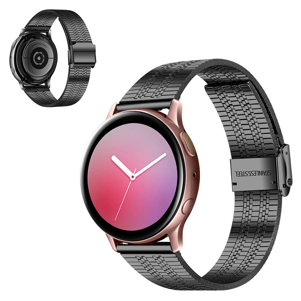  Samsung Galaxy Watch 3 (41mm) / Samsung Galaxy Watch (42mm) Metal Rem - Sort#serie_2