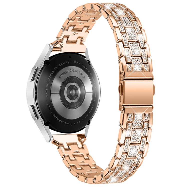  Samsung Galaxy Watch 3 (41mm) / Samsung Galaxy Watch (42mm) Metal og  Rhinsten Urrem - Pink#serie_2